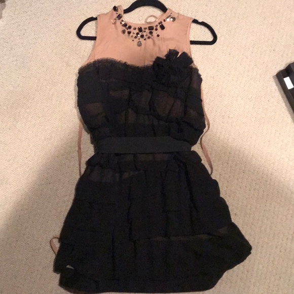 lanvin h&m black dress Black Long Embroidered Charmeuse Evening Gown